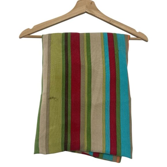 Vintage Y2K Striped Tablecloth 60” x 84” Indoor/Outdoor Picnic blanket beach - Picture 2 of 2